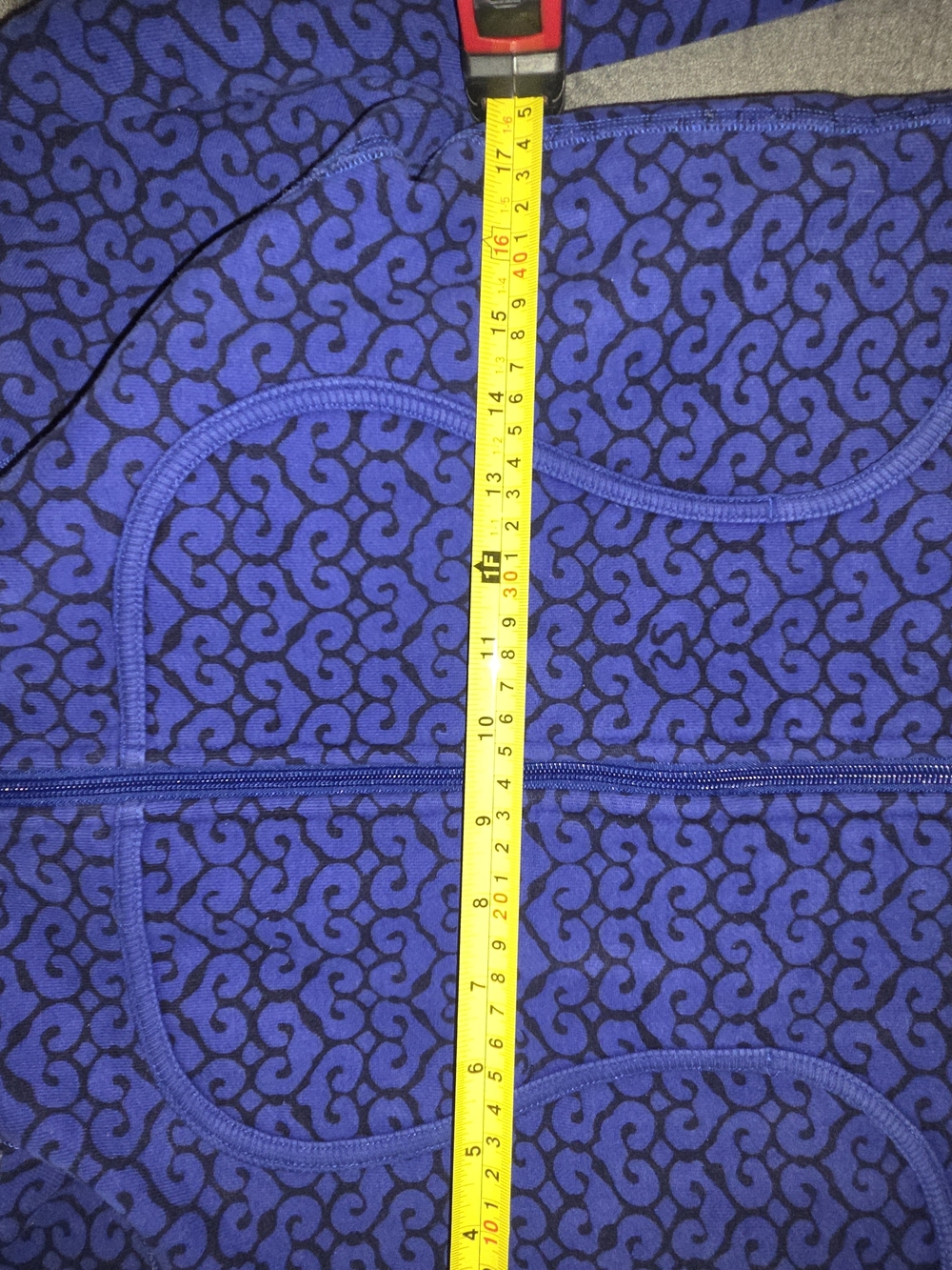 lululemon athletica Blue and Black Patterned Jacket